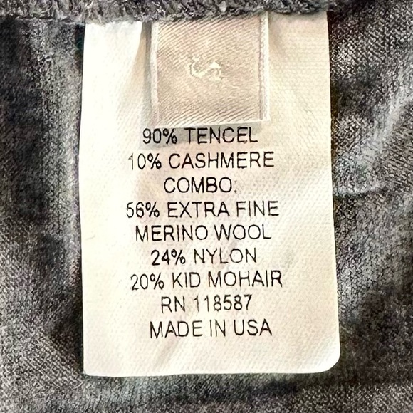 Jason Wu Cashmere Blend Sweater with Merino Blend Long Sleeve Tee Size S - Picture 9 of 12